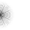 Geometric hi-tech background. Concentric circles consist of black dots Royalty Free Stock Photo