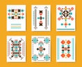 Geometric hipster tribal triangular flyers