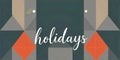 Geometric Holiday Design with Bold Typography Royalty Free Stock Photo