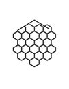 Honeycomb Pattern Hexagon Grid Abstract Geometry. Royalty Free Stock Photo