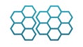 Geometric honeycomb pattern, interlocking structure, modern design vector design Generative AI Royalty Free Stock Photo