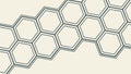 Geometric Honeycomb Pattern, Organic Texture and Hexagonal Design, vector design Generative AI Royalty Free Stock Photo