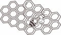 Geometric honeycomb pattern, symbolizing structure and efficiency, vector design Generative AI Royalty Free Stock Photo