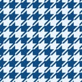 Classic blue white houndtooth pattern