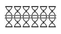 Geometric Hourglass Array, Contemporary Time Motif, vector design Generative AI Royalty Free Stock Photo