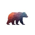 Geometric illustration of a bear composed Royalty Free Stock Photo