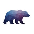 Geometric illustration of a bear composed Royalty Free Stock Photo