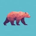 Geometric illustration of a bear composed Royalty Free Stock Photo