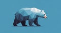 Geometric illustration of a bear, featuring Royalty Free Stock Photo