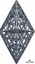 Geometric illustration of a complex, diamond-shaped framework structure inspired by Royalty Free Stock Photo