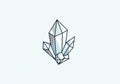 Geometric illustration of a crystal cluster, featuring sharp, angular Royalty Free Stock Photo