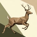 Geometric illustration of a deer in Royalty Free Stock Photo