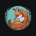 A geometric illustration of a fox Royalty Free Stock Photo