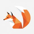 Geometric illustration of a fox composed Royalty Free Stock Photo