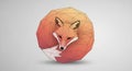 Geometric illustration of a fox, composed Royalty Free Stock Photo