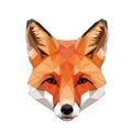 Geometric illustration of a fox\'s head, Royalty Free Stock Photo