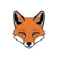 Geometric illustration of a fox s head featuring bold angular shapes Royalty Free Stock Photo