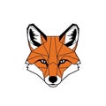 Geometric illustration of a fox s head featuring a minimalistic angular Royalty Free Stock Photo