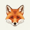 Geometric illustration of a fox s head using a polygonal style Royalty Free Stock Photo