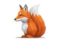 Geometric illustration of a fox using a low-poly art style. The fox Royalty Free Stock Photo