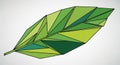 Geometric illustration of a leaf composed Royalty Free Stock Photo