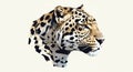 Geometric illustration of a leopard s head created using polygonal shapes Royalty Free Stock Photo