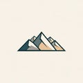 Geometric illustration of a mountain range featuring stylized peaks Royalty Free Stock Photo