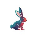 Geometric illustration of a rabbit using Royalty Free Stock Photo