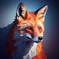 Geometric illustration of a red fox Royalty Free Stock Photo