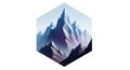 Geometric illustration of stylized mountains within Royalty Free Stock Photo