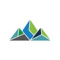 Geometric illustration of stylized mountains using triangular shapes Royalty Free Stock Photo