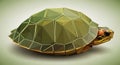 Geometric illustration of a turtle featuring a polygonal design Royalty Free Stock Photo