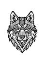 Geometric illustration of a wolf\'s head Royalty Free Stock Photo