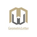 Geometric initial letter MW WM logo concept design. Symbol graphic template element