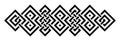 Geometric interlaced black squares border divider