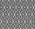 Geometric interlaced black squares seamless pattern