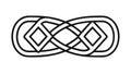 Geometric Interlocking Knot for Connection and Eternal Bonds, vector design Generative AI Royalty Free Stock Photo