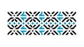 Geometric Interlocking Pattern Vector with Teal Accents and Diamonds, vector design Generative AI Royalty Free Stock Photo