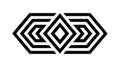 Geometric Interlocking Squares Pattern Icon, vector design Generative AI Royalty Free Stock Photo