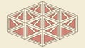 Geometric Interlocking Triangles Vector, Modern Abstract Pattern, vector design Generative AI Royalty Free Stock Photo