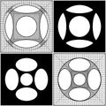 Geometric Intersection Of Cube And Sphere Vector Royalty Free Stock Photo