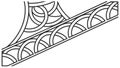 Geometric intertwined pattern, modern abstract vector design element, vector design Generative AI Royalty Free Stock Photo