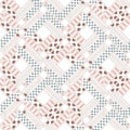 Geometric intertwined shapes seamless pattern. Abstract tileable background