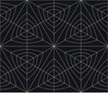 Geometric Intricate Outline Grid Mystical Seamless Pattern Vector Abstract Background