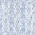 Geometric kilim ikat pattern with grunge texture