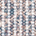 Geometric kilim ikat pattern with grunge texture