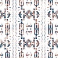 Geometric kilim ikat pattern with grunge texture