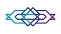Geometric Knot Pattern, Interconnected Abstract Design, vector design Generative AI Royalty Free Stock Photo