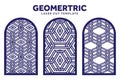 Geometric laser cut pattern template