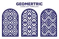 Geometric laser cut pattern template